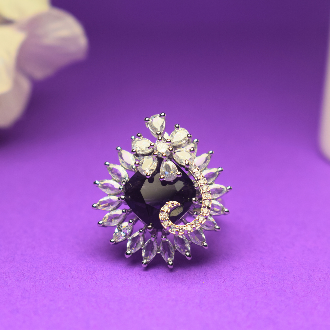 PURPLE ATHINA ZIRCONIA RING