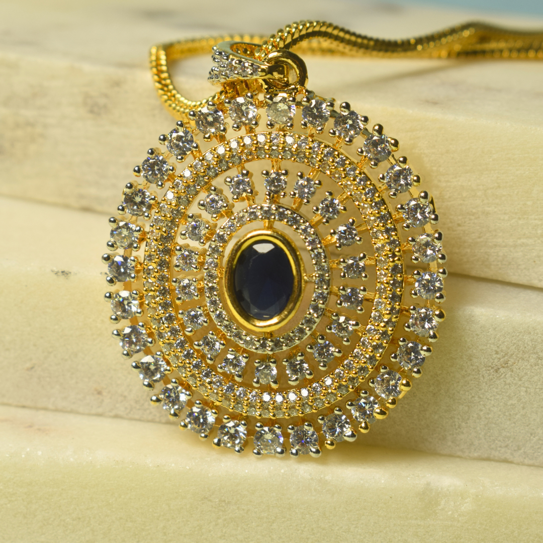 BLUE AARAVI PENDENT SET
