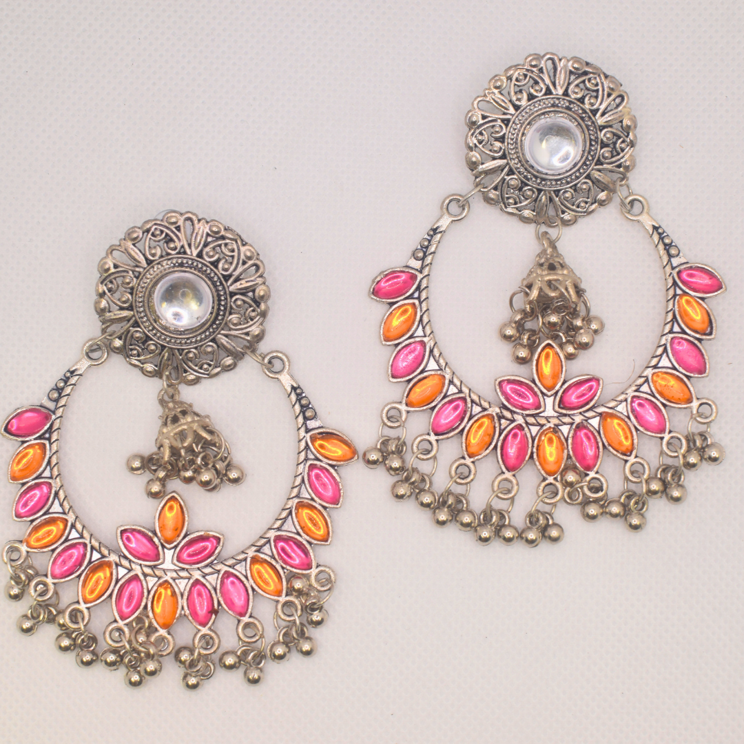 oxidised earrings navratri special