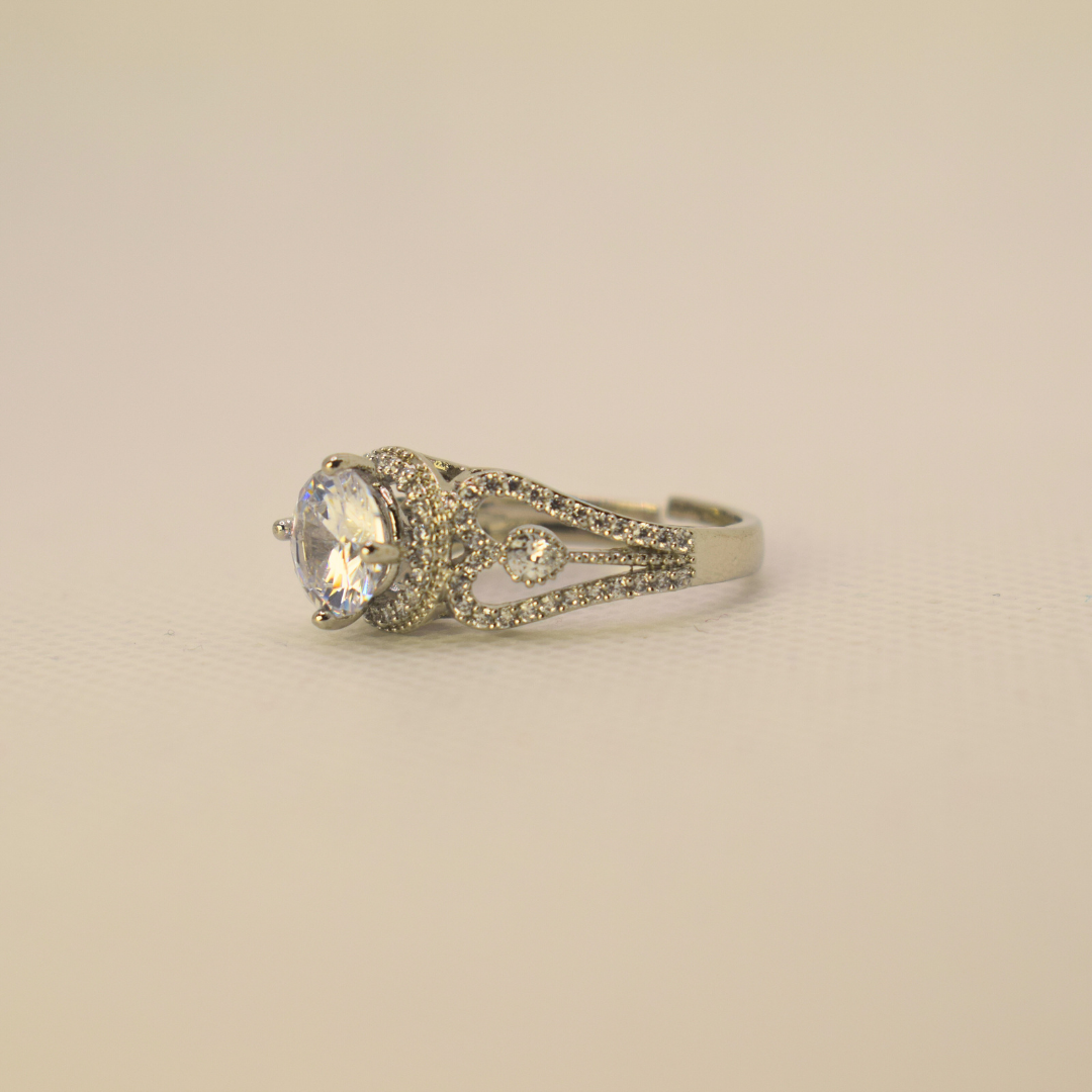 SILVER TISHA ZIRCONIA RING