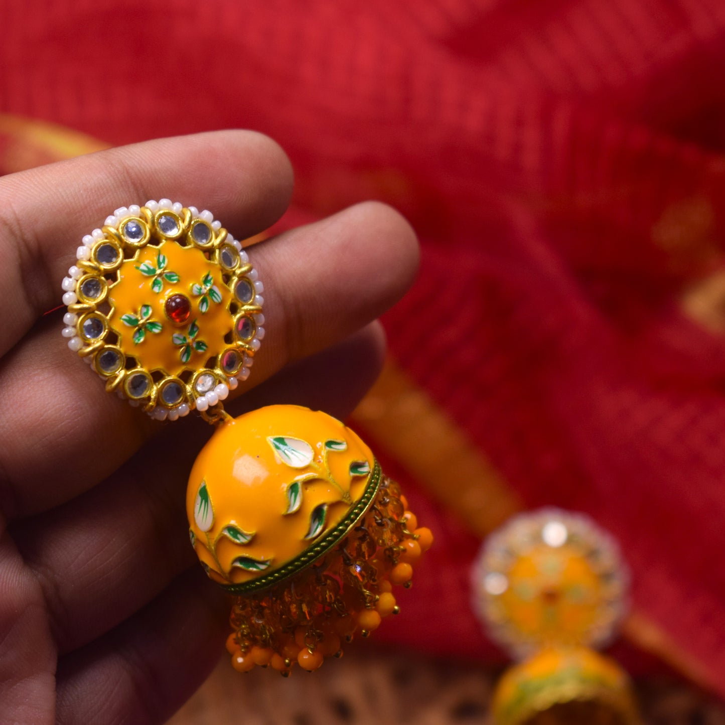 Rupali Meenakari Earrings