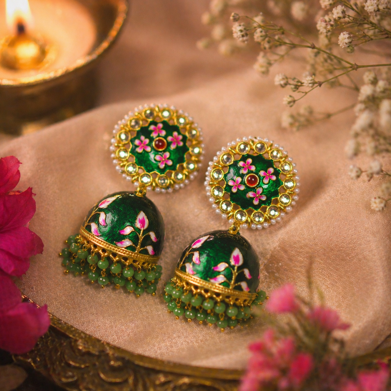 Harita Meenakari Earrings