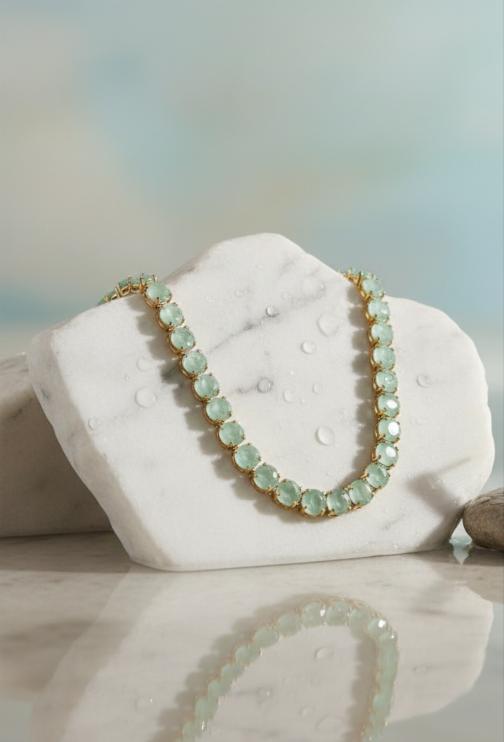Sara Mint Necklace Set