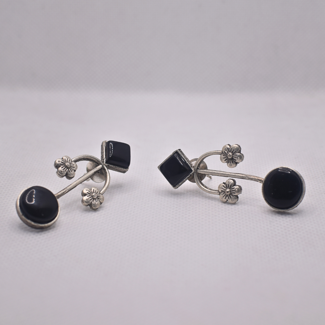 Kashi Silver Oxidised Earrings
