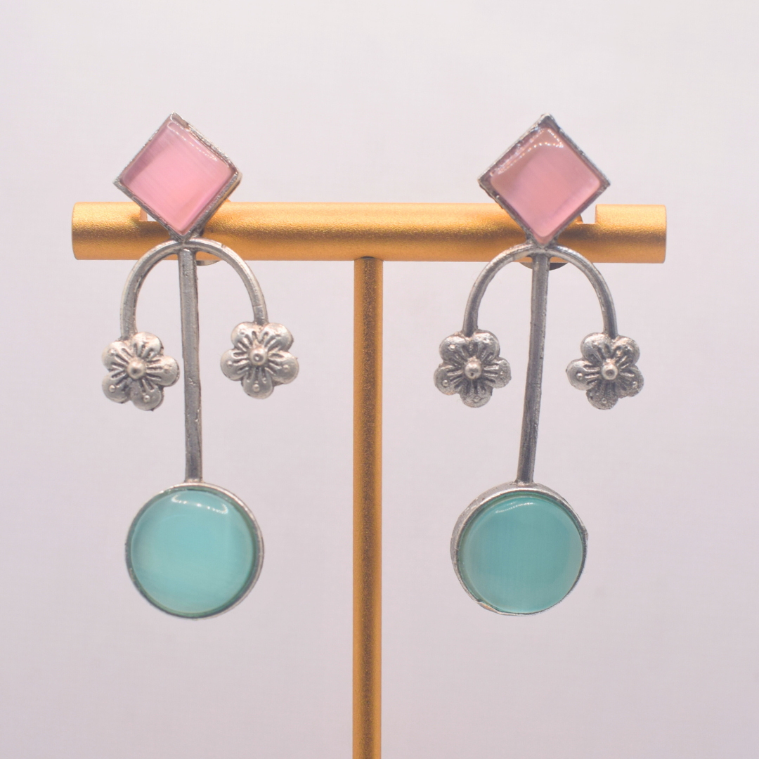 Kashi Silver Oxidised Earrings