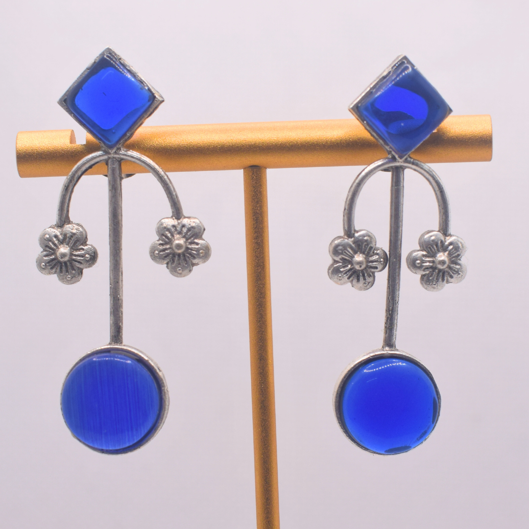 Kashi Silver Oxidised Earrings