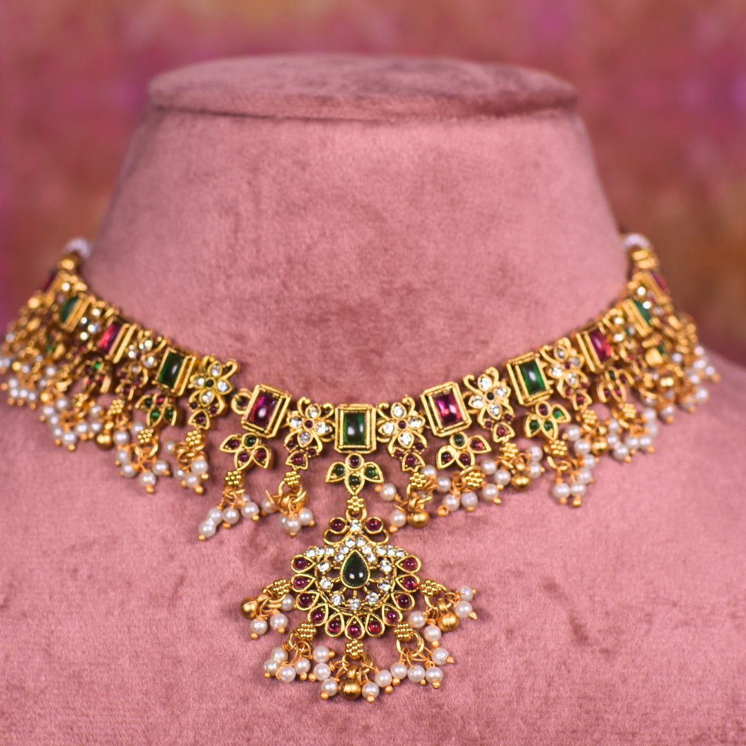 Kashmira Temple Jewellery Set