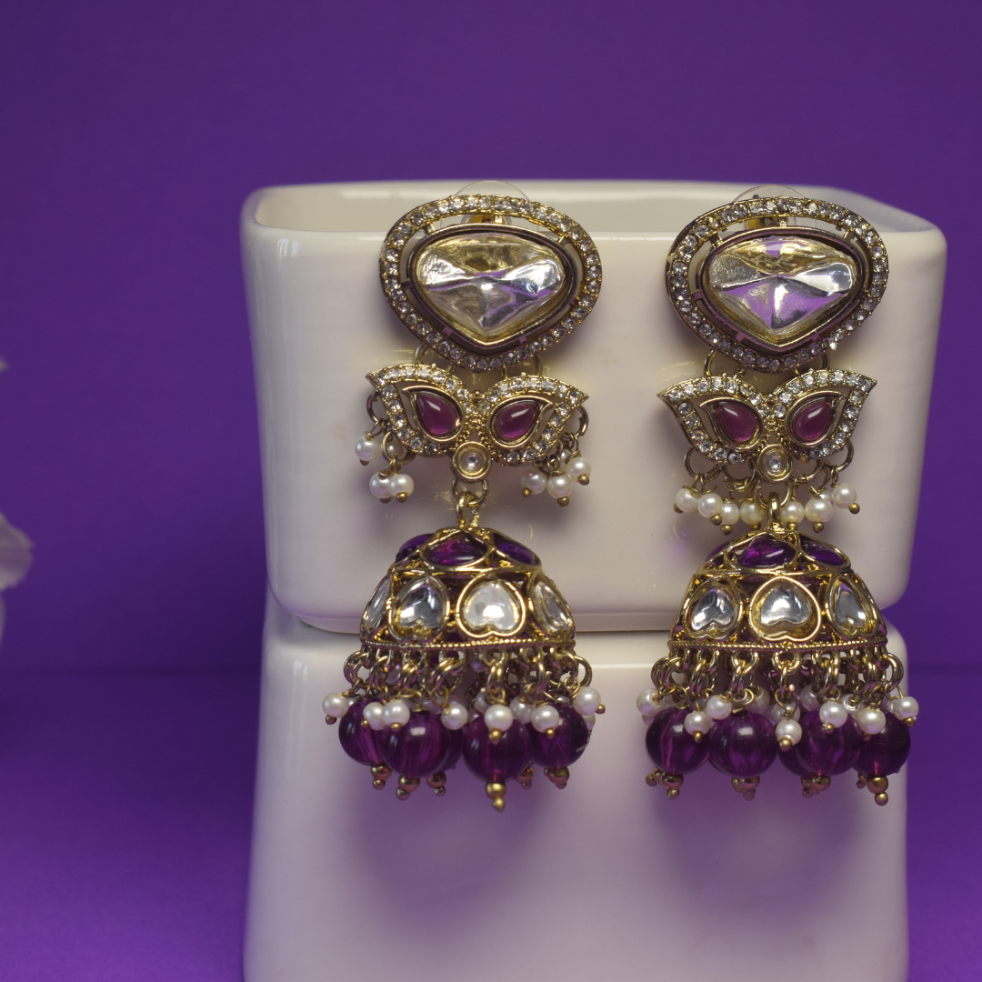 PURPLE RATI JHUMKI