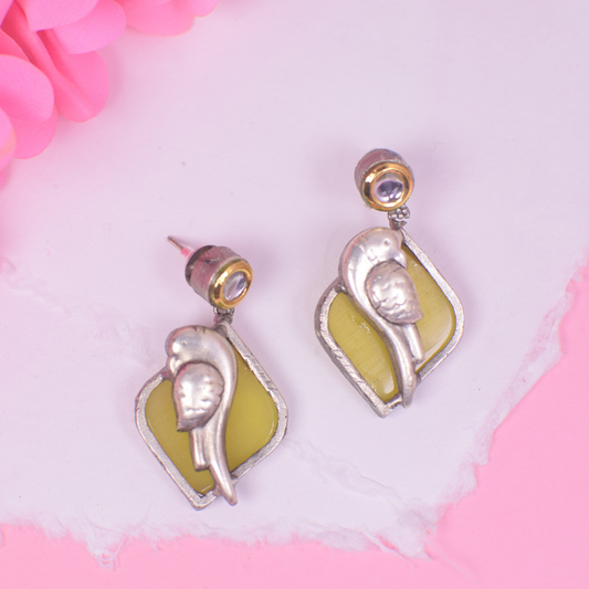 Parakeet earrings