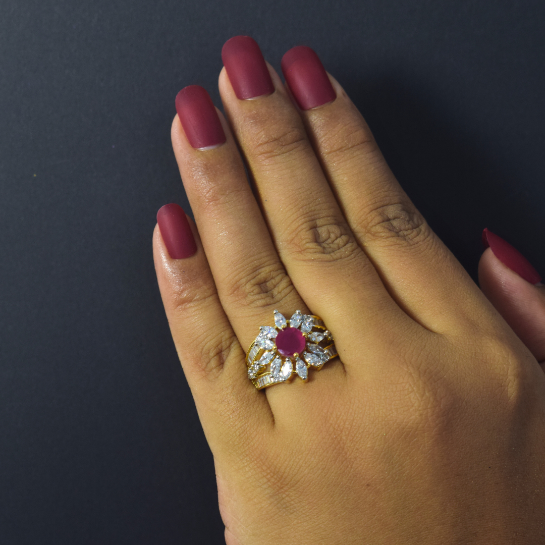 RUBY LILY AD RING