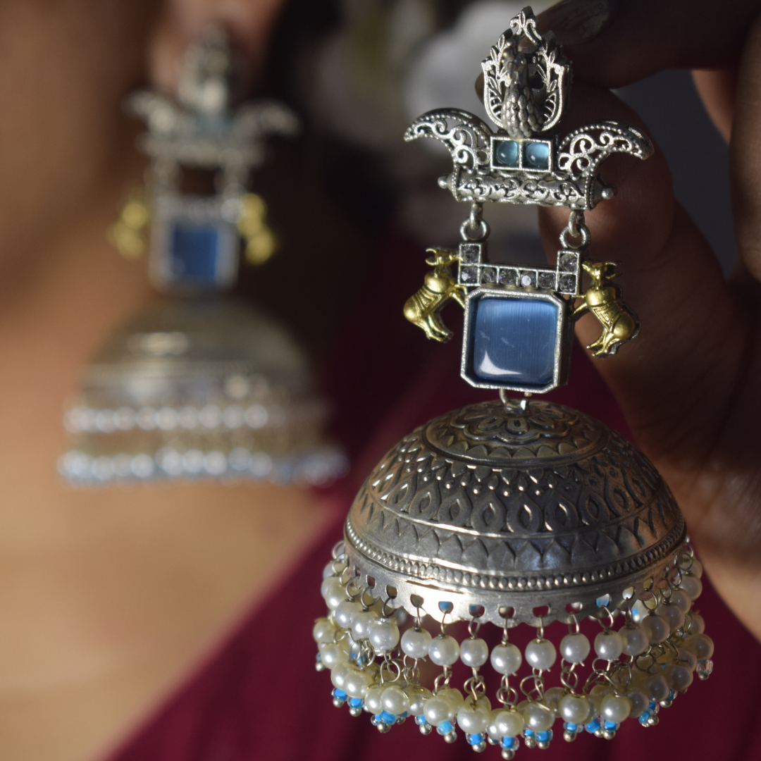 Rani Jhumka Blue