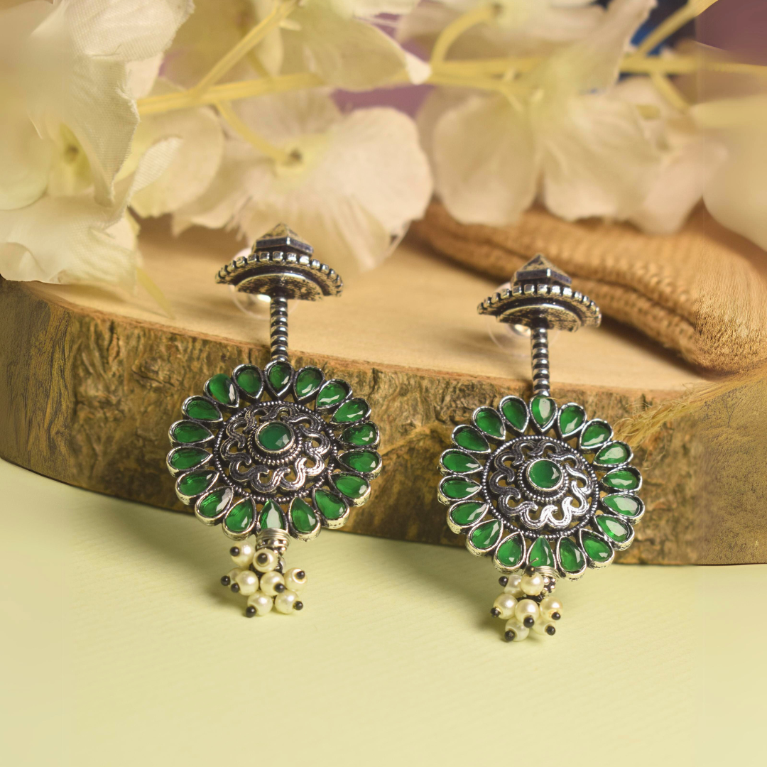 SANVI ROUND DROP EARRINGS