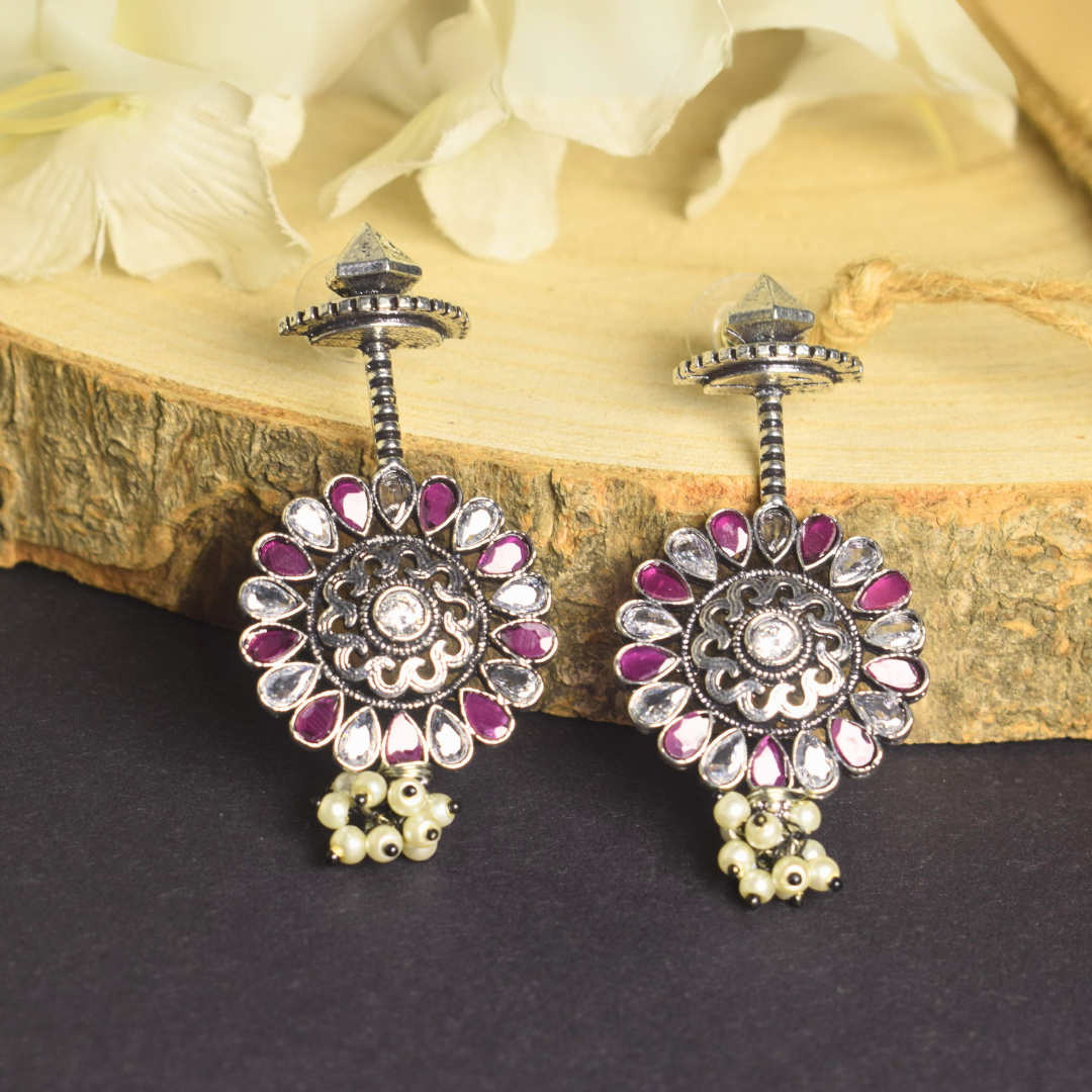 SANVI ROUND DROP EARRINGS