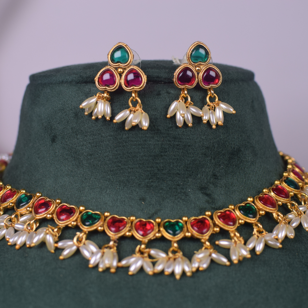 Shri Laxmi Temple Jewellery Set