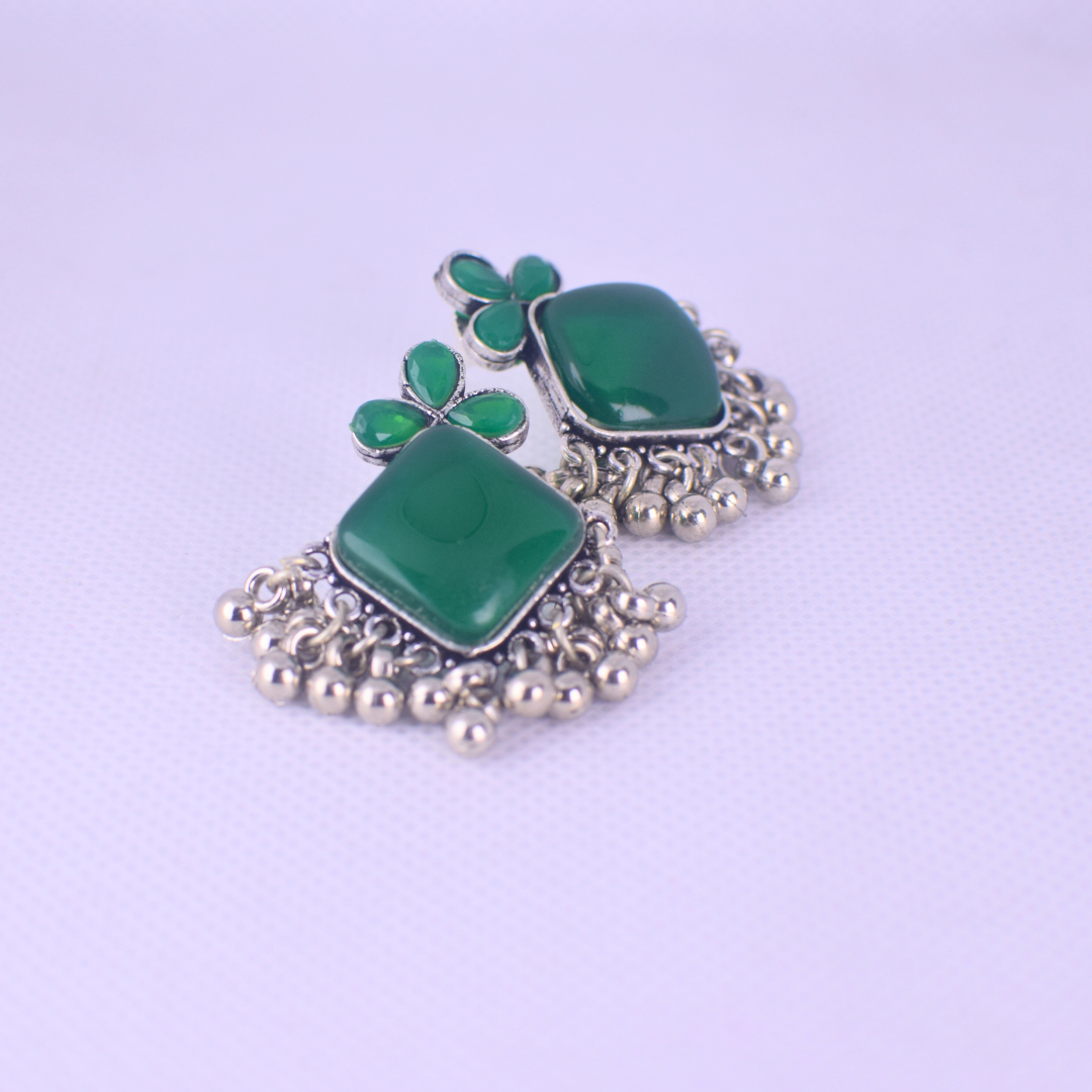 Sohni Silver Oxidised Studs