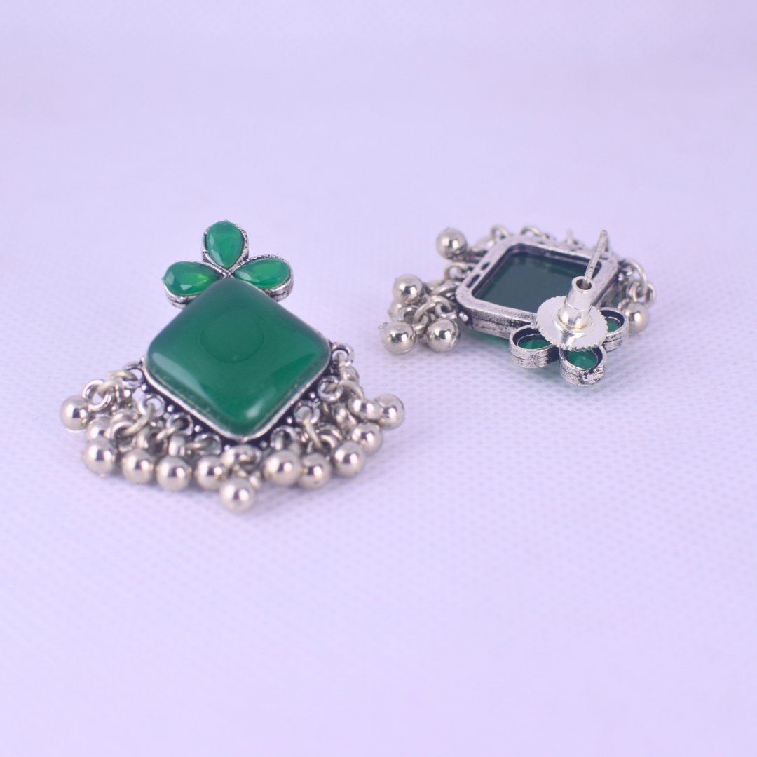 Sohni Silver Oxidised Studs