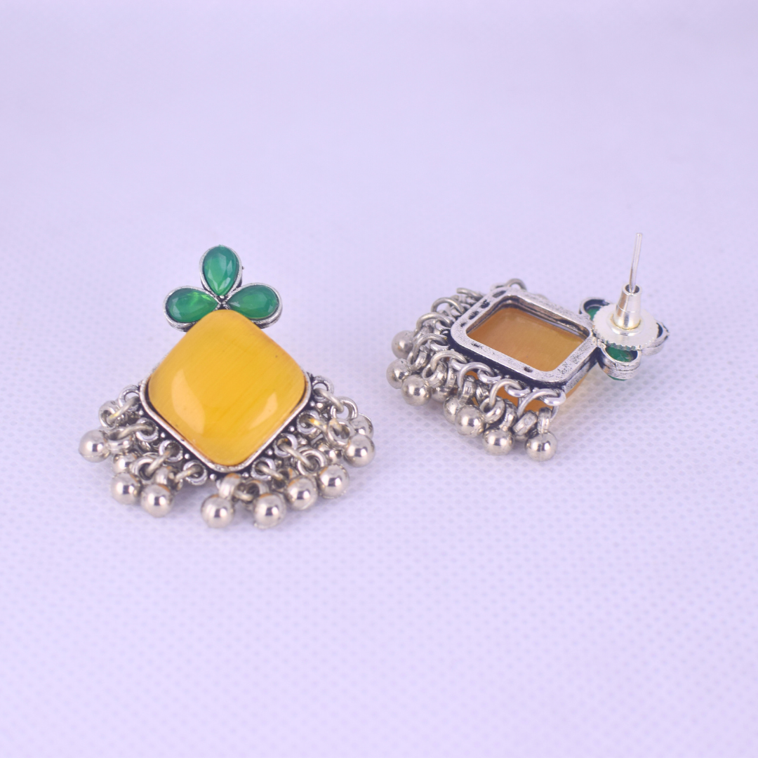 Sohni Silver Oxidised Studs