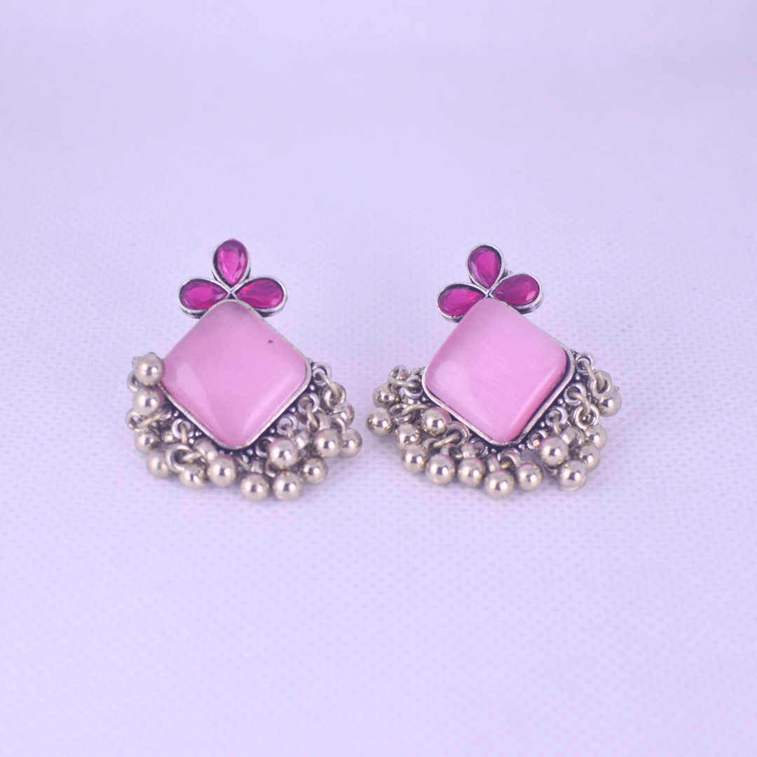 Sohni Silver Oxidised Studs