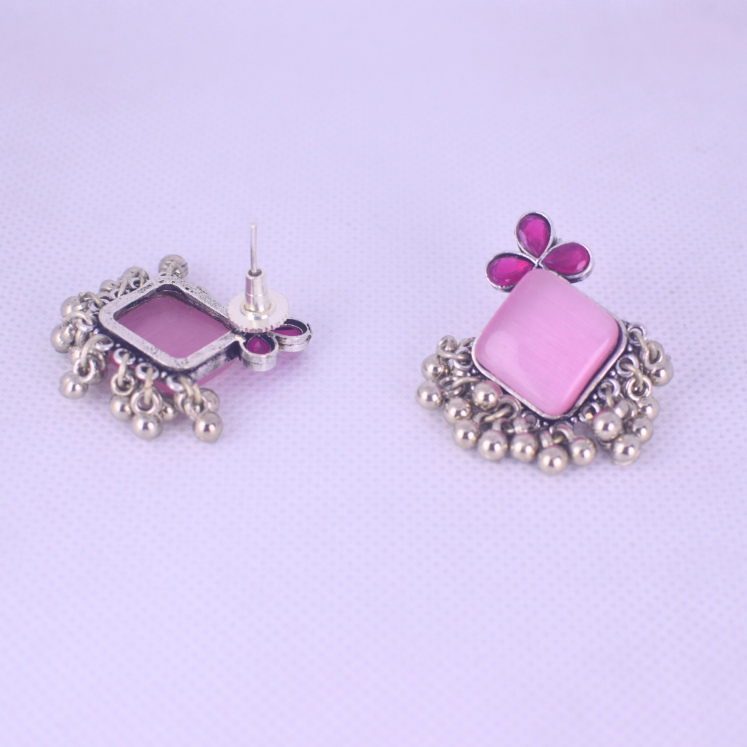 Sohni Silver Oxidised Studs