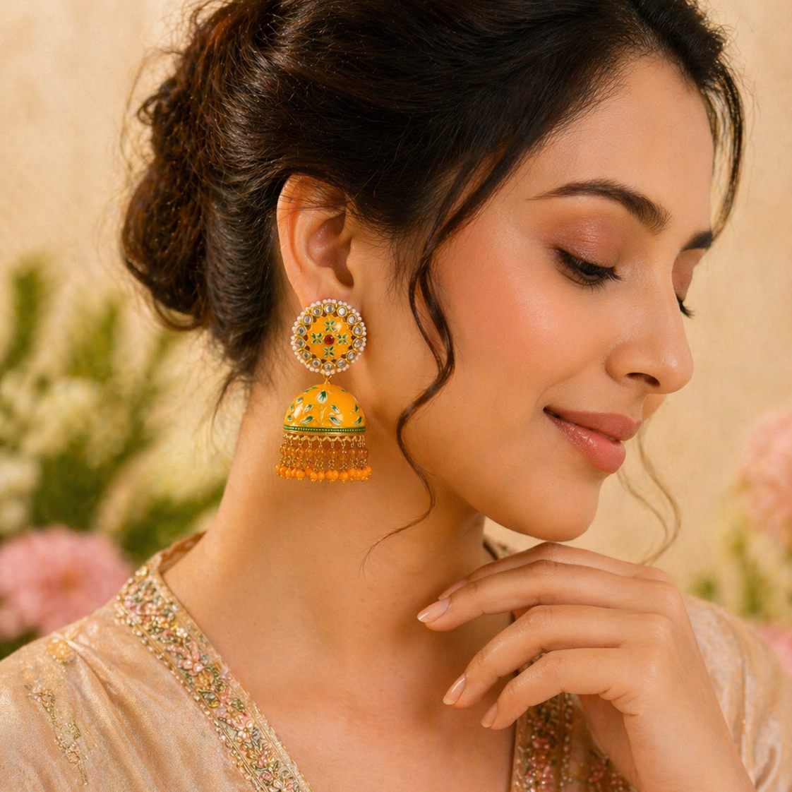 Rupali Meenakari Earrings