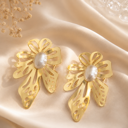 Anti Tarnish Floral Stud Earrings