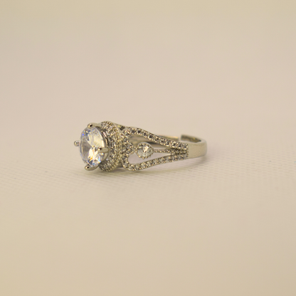 SILVER TISHA ZIRCONIA RING