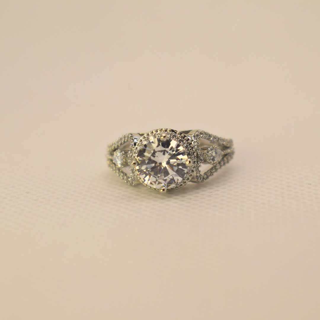 SILVER TISHA ZIRCONIA RING