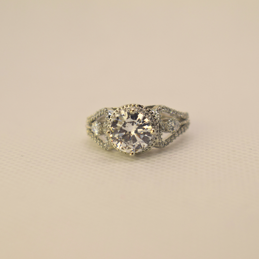 SILVER TISHA ZIRCONIA RING
