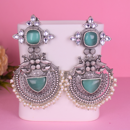 Aishwarya Silver Oxidised Earrings