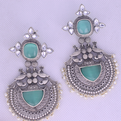 Aishwarya Silver Oxidised Earrings