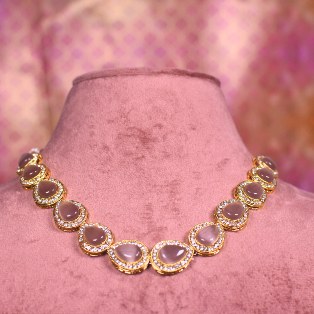 Blush Heena Kundan Jewelley Set