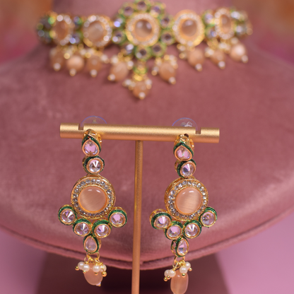 Blush Jhanvi Kundan Set