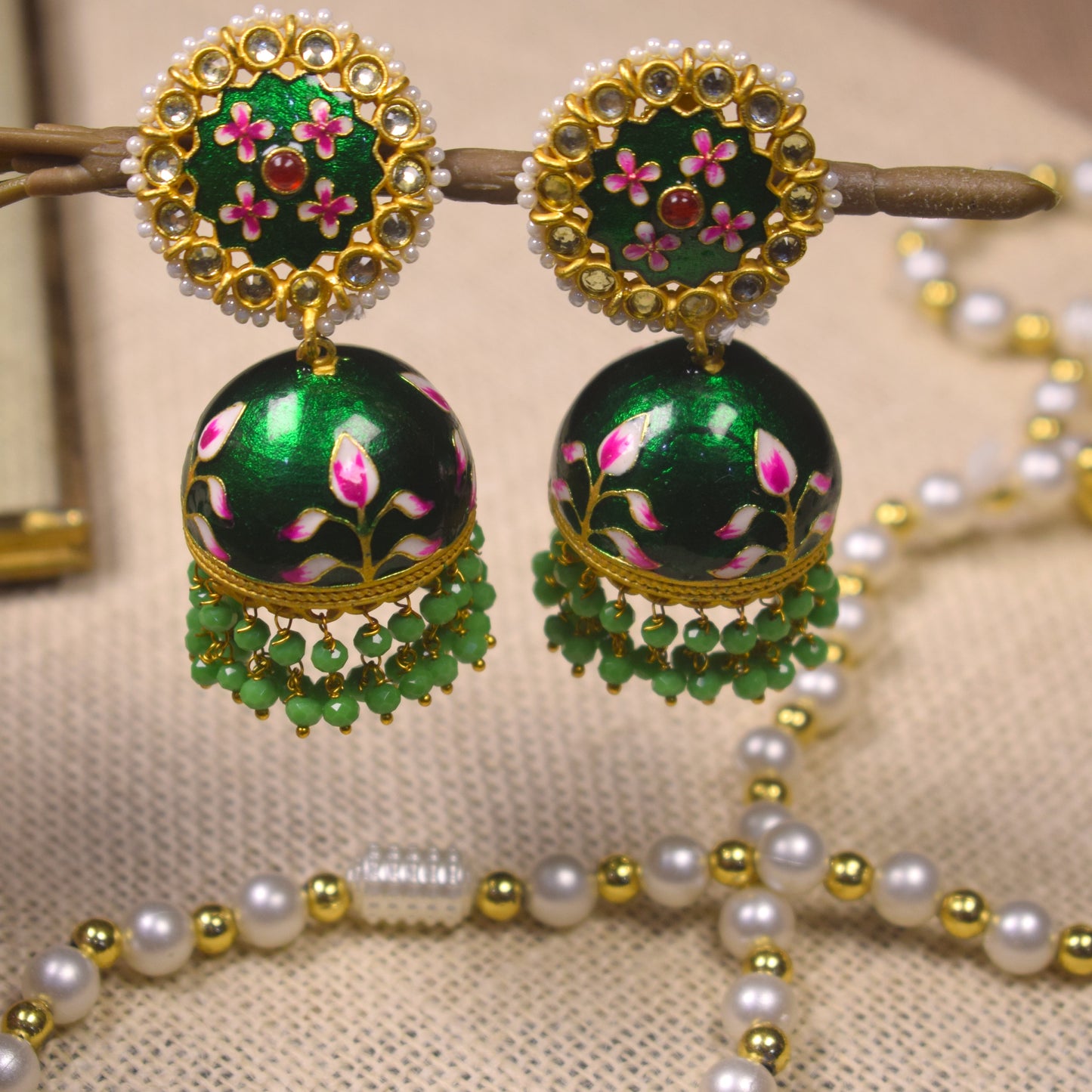 Harita Meenakari Earrings