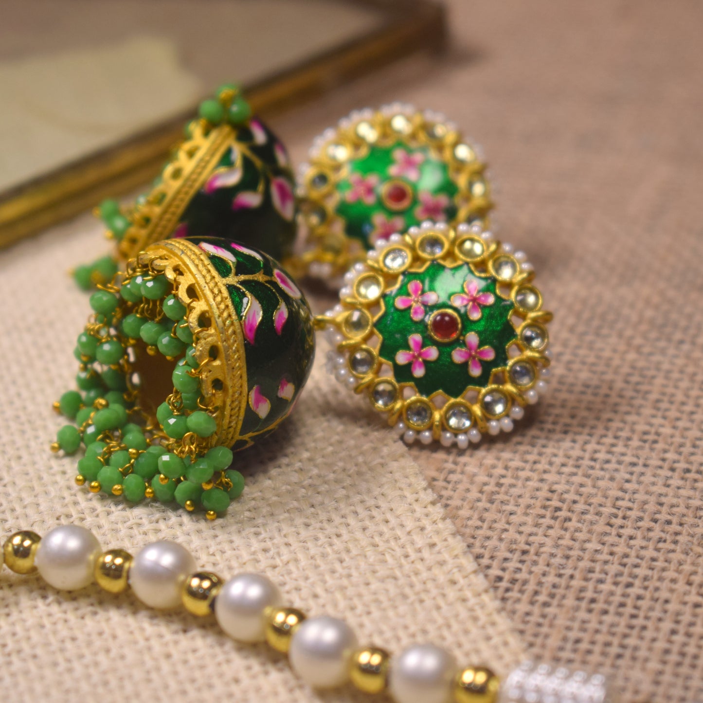 Harita Meenakari Earrings
