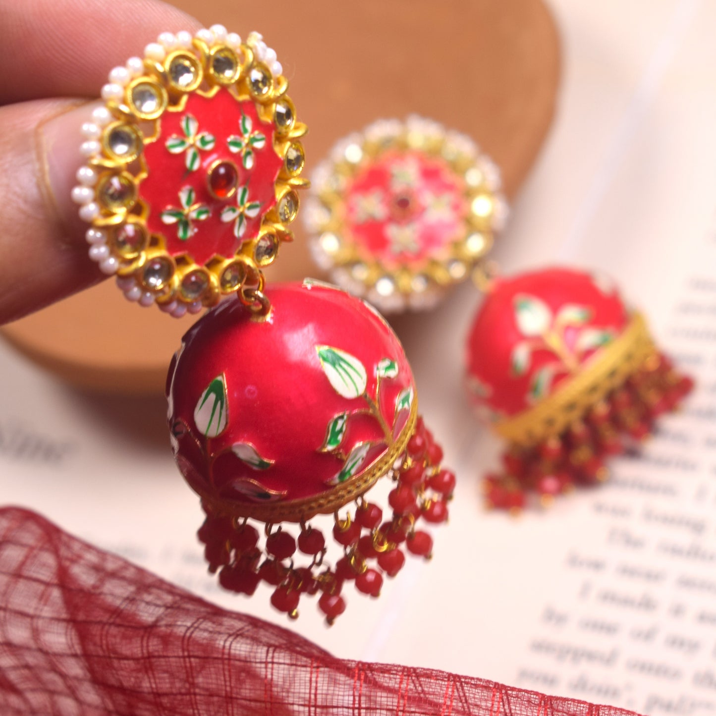 Vedika Meenakari Earrings