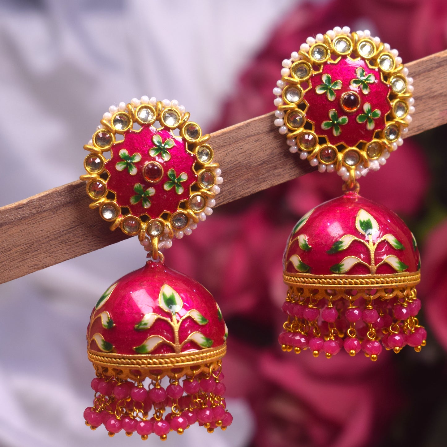 Rashmika Meenakari Earrings