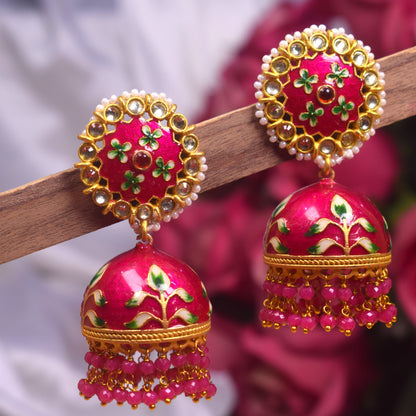 Rashmika Meenakari Earrings