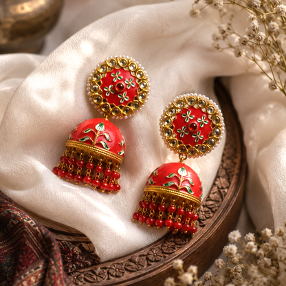 Vedika Meenakari Earrings