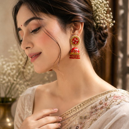 Vedika Meenakari Earrings