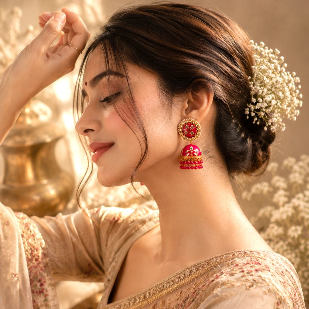 Rashmika Meenakari Earrings