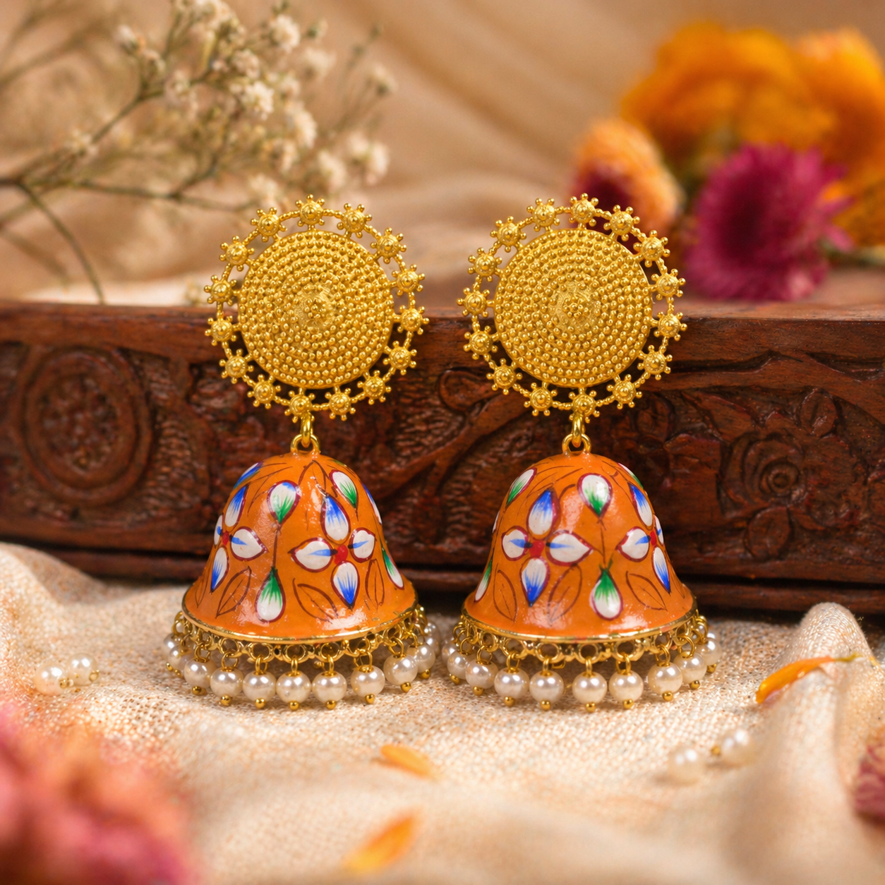 Jyoti Meenakari Earrings