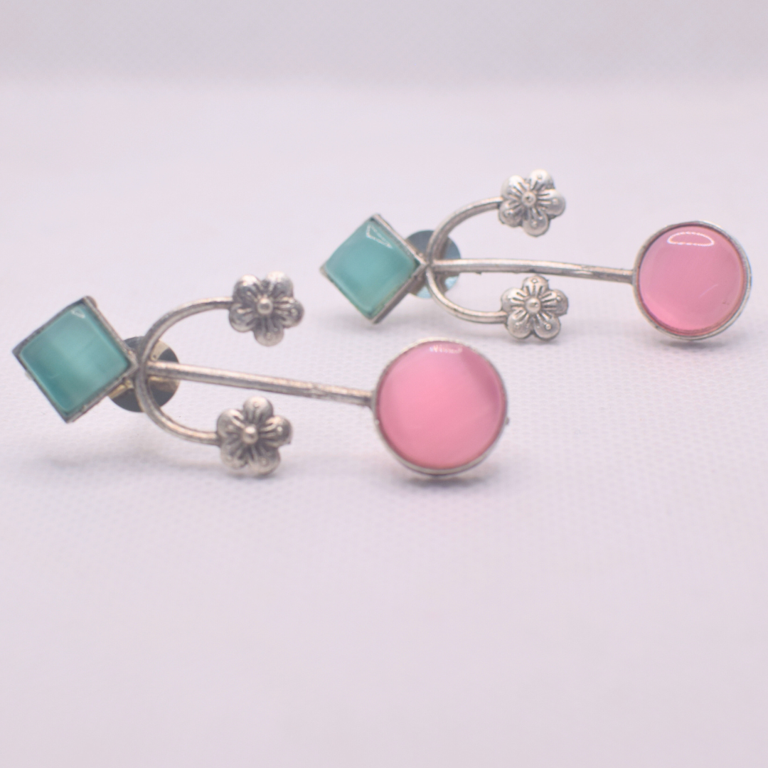 Oxidised adwitya earrings- jewellery for womens