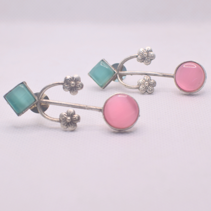Oxidised adwitya earrings- jewellery for womens