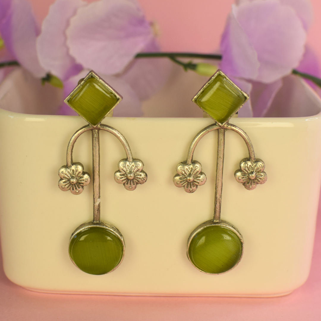 Kashi Silver Oxidised Earrings