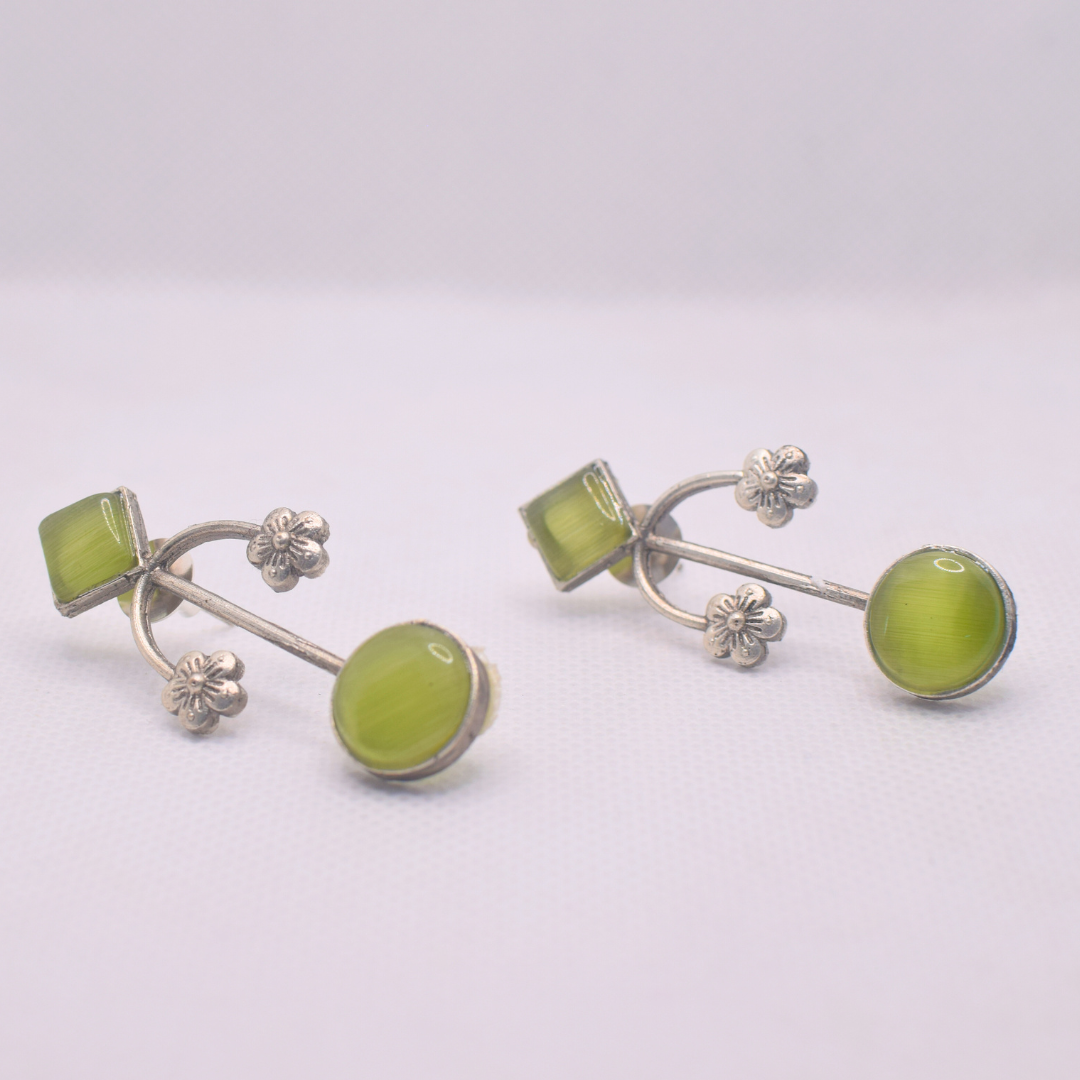 Kashi Silver Oxidised Earrings