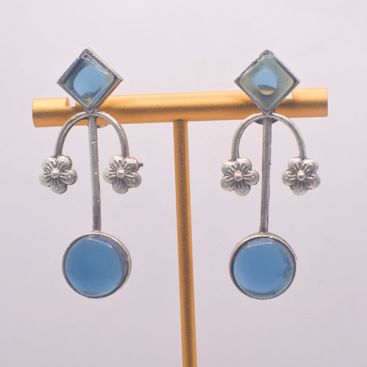 Kashi Silver Oxidised Earring
