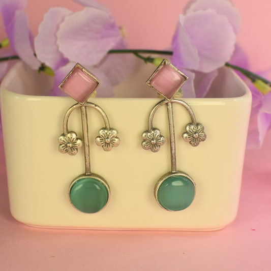 Kashi Silver Oxidised Earrings