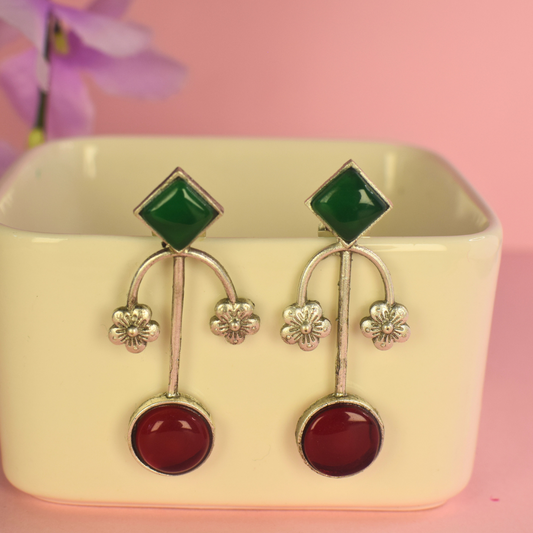 Kashi Silver Oxidised Earrings