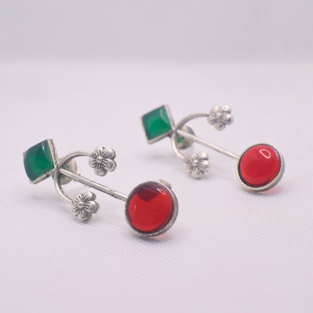 Kashi Silver Oxidised Earrings