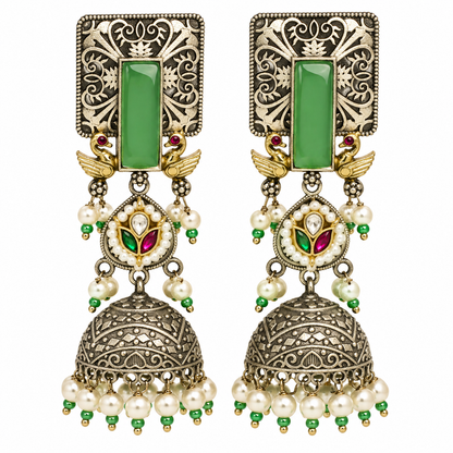 Mumtaj Green Jhumka
